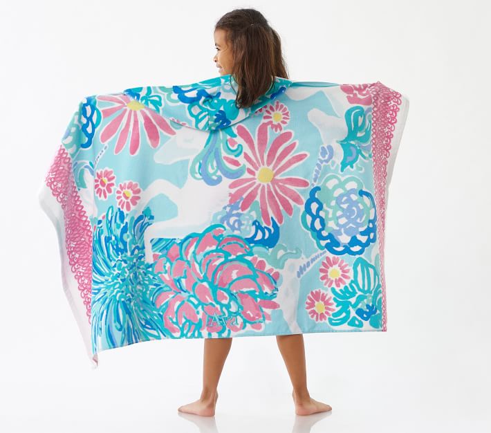 Lilly Pulitzer Unicorns In Bloom Kid Beach Hooded Towel Pottery Barn Kids