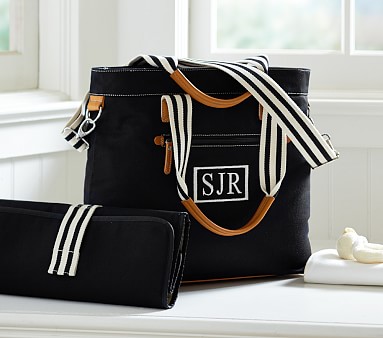 Black Classic Diaper Bag Diaper Bag | Pottery Barn Kids