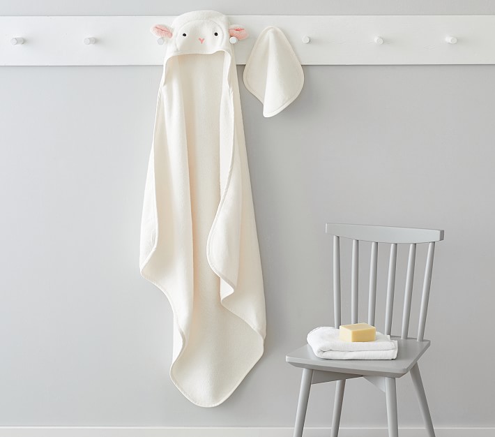 Bamboo Baby Towel - XL Hooded Baby Bath Towel - Complete Set with Bath Mitt  - Works Great as Newborn Towels or Infant - Perfect Baby Registry & Gift