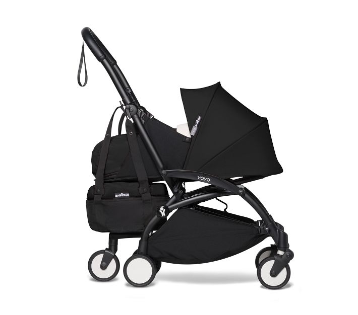 BABYZEN YOYO2 Stroller + YOYO Bag - Includes White Frame, Grey Seat  Cushion, Grey Canopy, Grey YOYO Bag, Wheel Base & Hooks - Suitable for  Children Up