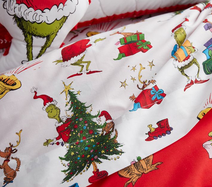 Pottery barn hotsell grinch bedding