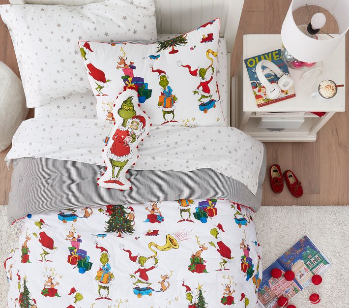 Dr. Seuss's The Grinch™ & Max™ Comforter & Shams | Pottery Barn Kids