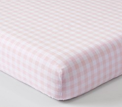 Check Organic Crib Fitted Sheet