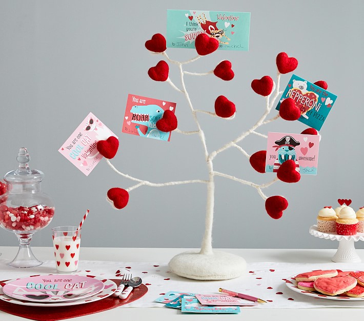 Handmade Heart Shaped Vintage Valentine Inspired Tree Topper