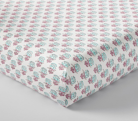 Block Boho Crib Fitted Sheet | Pottery Barn Kids