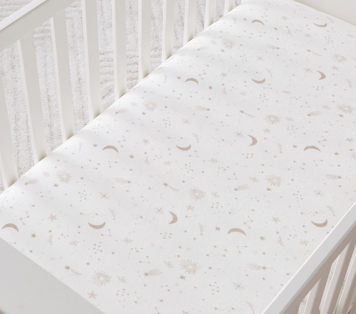 Celestial Velvour Organic Crib Fitted Sheet Pottery Barn Kids