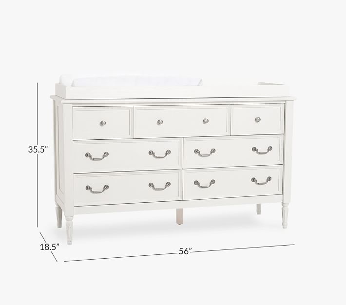 Blythe Extra Wide Changing Table Dresser & Topper Pottery Barn Kids