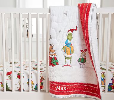 Dr. Seuss's The Grinch™ Baby Quilt | Pottery Barn Kids