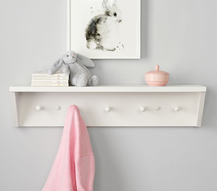 Birch Shelf with Pegs