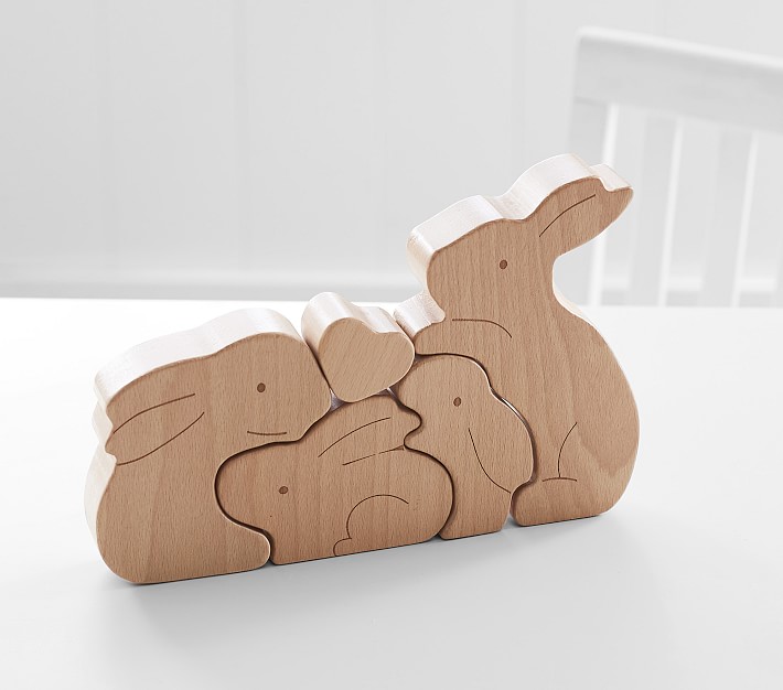 Fun & Games :: Big Kid Toys :: Bunny Rabbit Four Piece Puzzle Handmade and  Finished