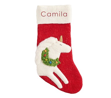 west elm x pbk Modern Snowman Felt Christmas Stocking