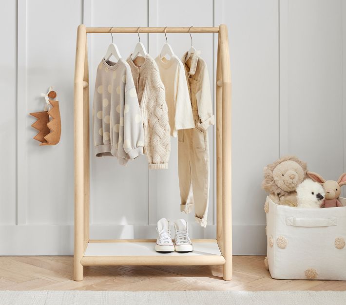 Wood Clothing Rack, Display Rack Clothes Hanger Kids Furniture