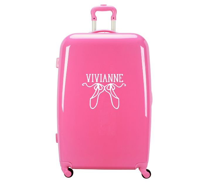 BEBE 25in Pink Rose Diamond Hardcase Logo Print Spinner Suitcase NWT Free  Ship