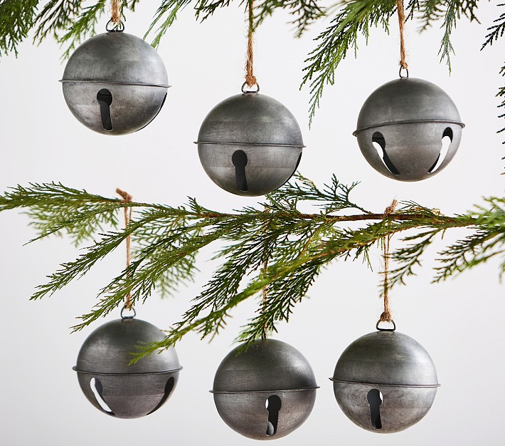 Silver Jingle Bell Ornaments