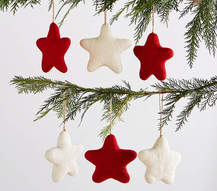 felt star ornaments