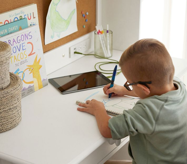 Catalina Kids Storage Desk & Tall Hutch