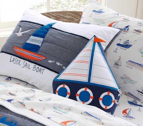 Sailboat Pillow | Pottery Barn Kids