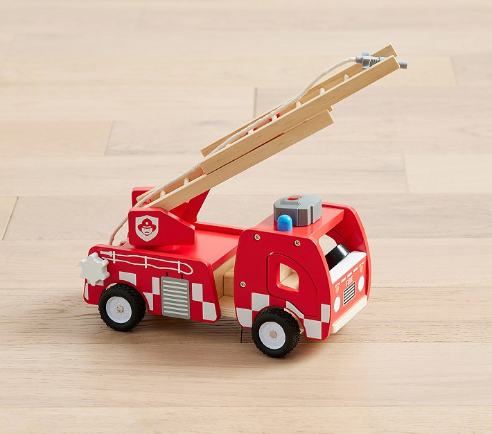 wooden fire truck ride on