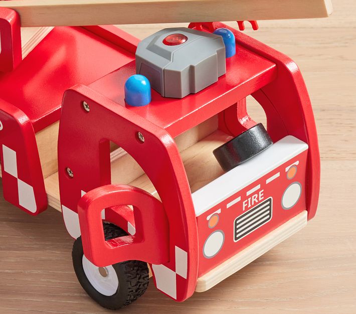 wooden fire truck ride on