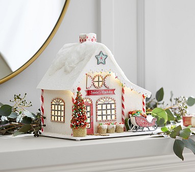 Crescent Santa  Light Up — CREATE Pottery Shop