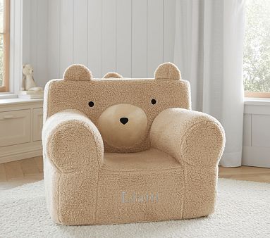 Chaise Enfant Pottery Barn Oversize Anywhere – Housse En Sergé Rose Baies – Modèle Neuf Avec Défauts Mineurs