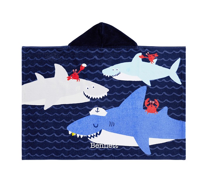 MEMBERS MARK OVERSIZED KIDS BEACH TOWELS 2 PACK 30 X 60, SHARK