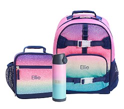 Mackenzie Rainbow Ombre Sparkle Glitter Lunch Boxes