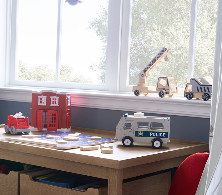 Wooden Light-Up Police Car Emergency Vehicle | Pottery Barn Kids