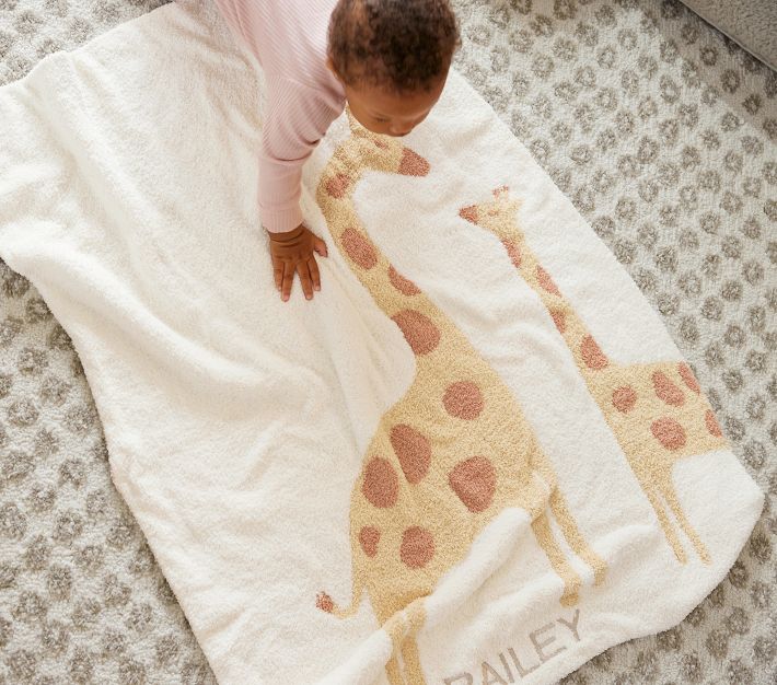 Fuzzy Giraffe Baby Blanket Pottery Barn Kids