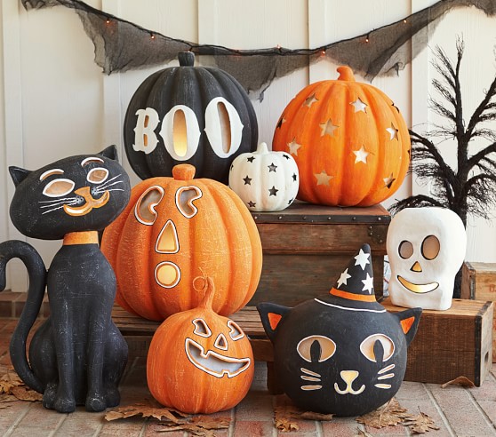 Jumbo Black Cat Luminary | Halloween Decorations | Pottery Barn Kids
