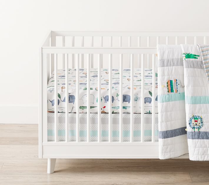 Colby Animal Crib Sheets Pottery Barn Kids