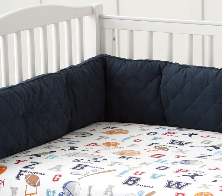 Sports themed crib clearance bedding