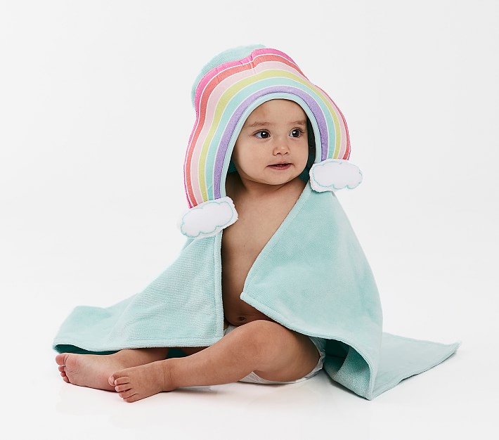 Rainbow cheap hooded towel