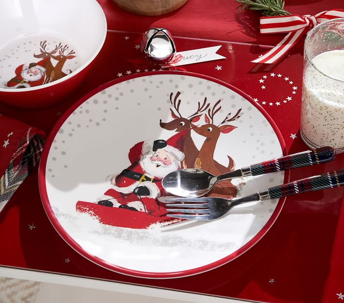 Kids christmas shop dinner plate