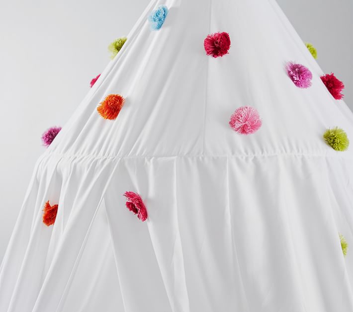 Rainbow Pom Pom Bed Canopy Pottery Barn Kids
