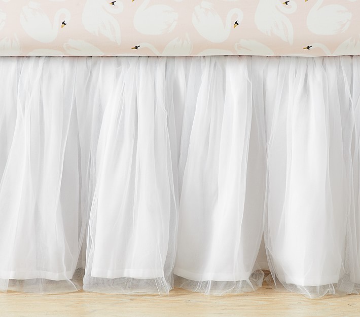 Tulle crib on sale skirt in white