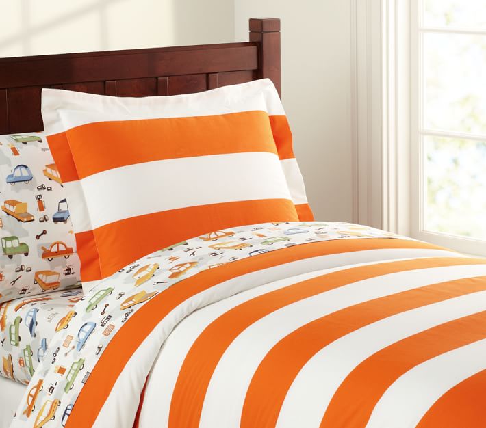 Rugby Stripe Duvet Cover Pottery Barn Kids