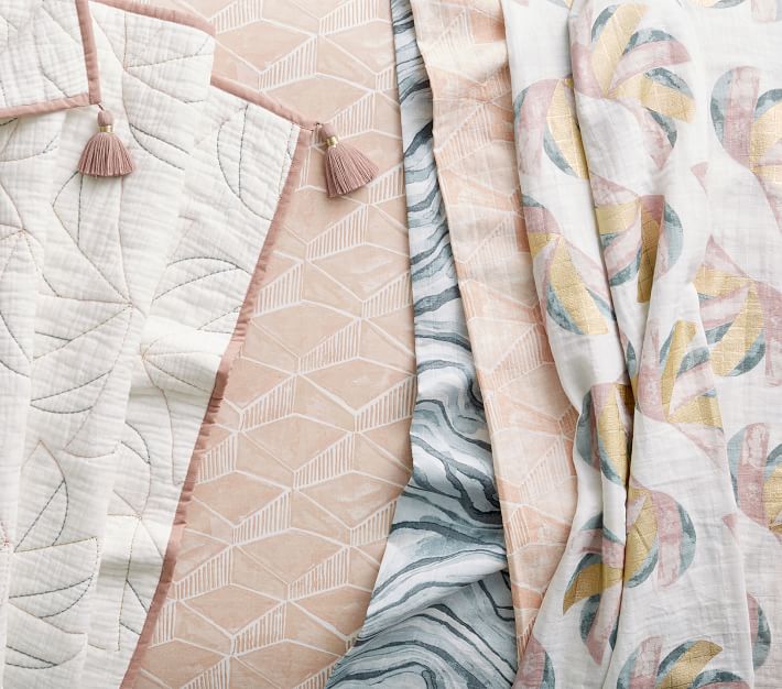 west elm x pbk Deco Geo Organic Crib Fitted Sheet Pottery Barn Kids