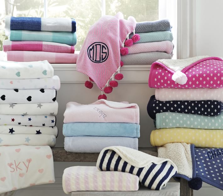 Pottery barn kids personalized sales blanket