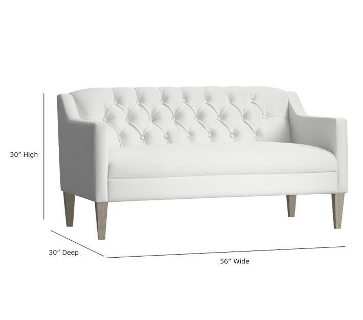 Pottery barn store tufted couch