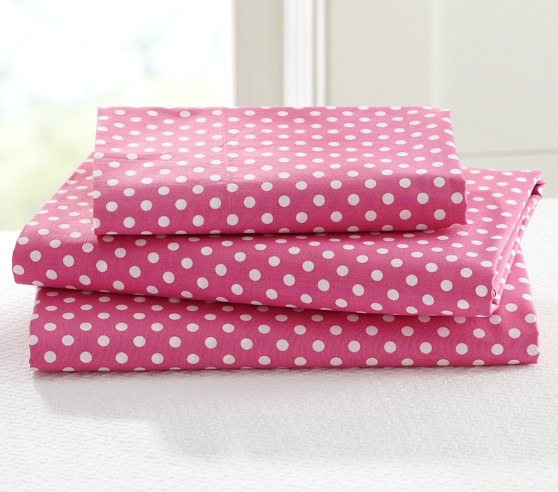 Organic Mini Dot Sheet Set | Pottery Barn Kids