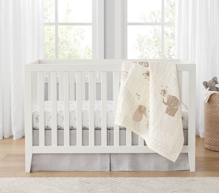 Pottery barn on sale elephant crib bedding