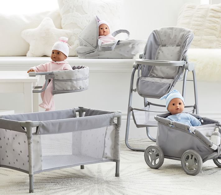 Gray Stars Baby Doll Highchair Doll Accessories Pottery Barn Kids