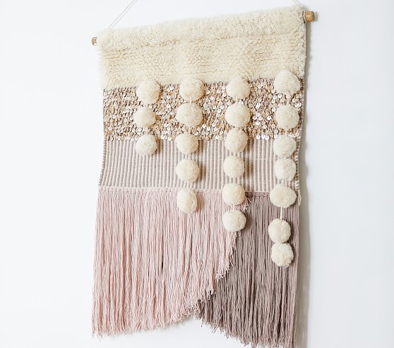 west elm x pbk Blush Woven Wall Tapestry | Modern Nursery Art | Pottery