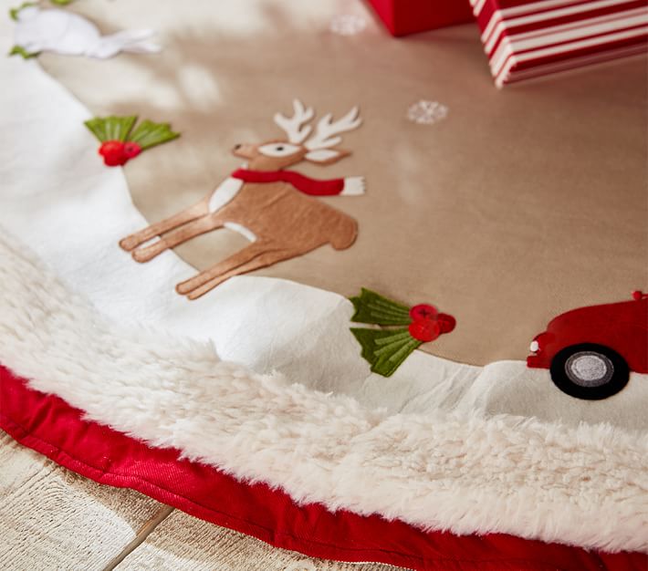 Woodland Icon Tree Skirt Pottery Barn Kids