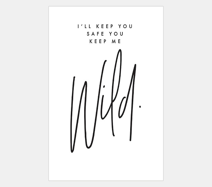 O que significa “I'll keep you safe, you keep me wild