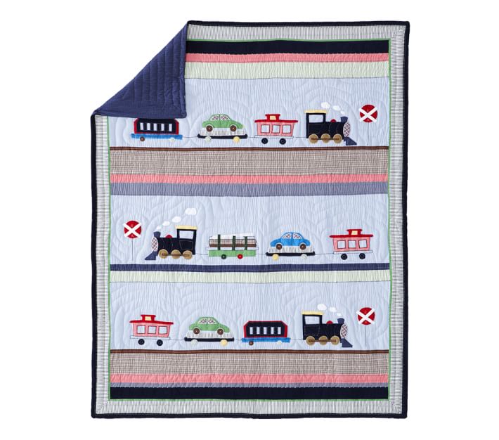 Ryder Train Quilt | Pottery Barn Kids
