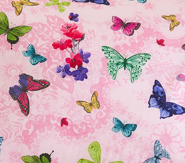 Lace Butterfly Crib Sheets Pottery Barn Kids