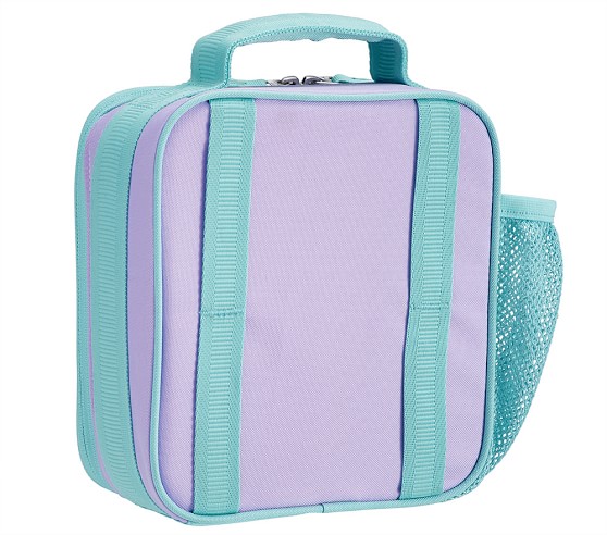 Mackenzie Lavender Aqua Trim Solid Classic Kids Lunch Box | Pottery ...