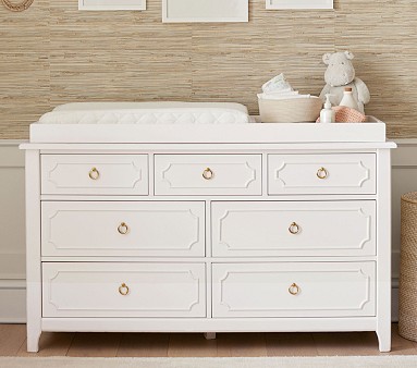 Ava Regency Extra Wide Changing Table Dresser & Topper | Pottery